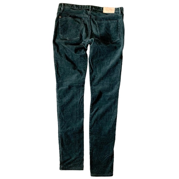 Madewell emerald green corduroy skinny low rise size 25 pants skinny ankle - Picture 3 of 8